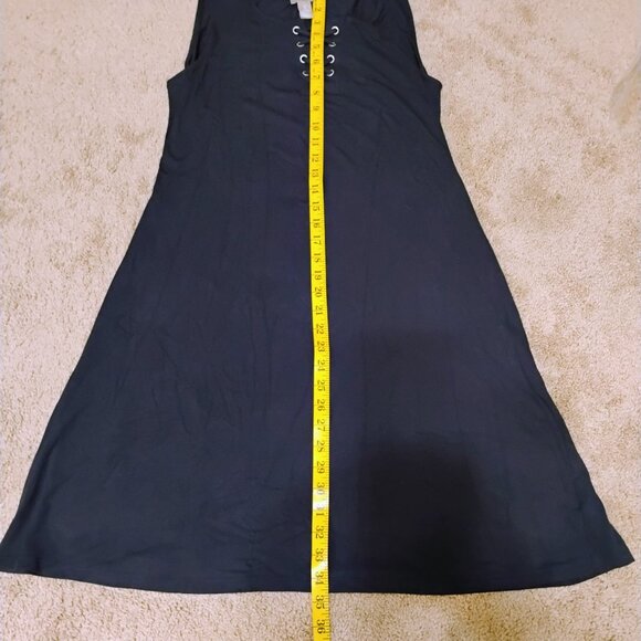 Chico's Woman's Dress Sleeveless Navy Blue Lace up neck Size: 1 - Picture 5 of 6